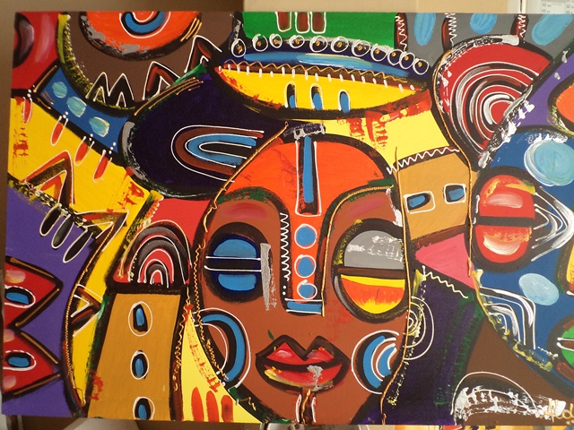 B-alda African Abstract Paintings